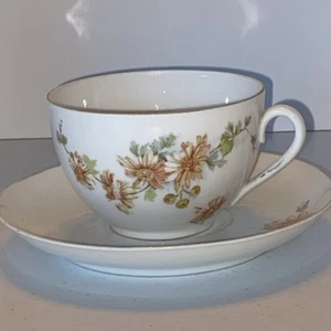 Germany Teacup Tea Cup & Saucer Floral  - Picture 1 of 10