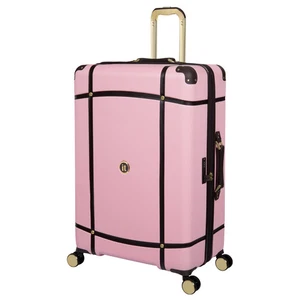 IT Luggage Superiority 8 Wheel Hard Case Expandable 81cm Large Silver Pink TSA - Picture 1 of 9