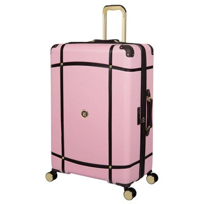 IT Luggage Superiority 8 Wheel Hard Case Expandable 81cm Large Silver Pink TSA - Image 1 of 4