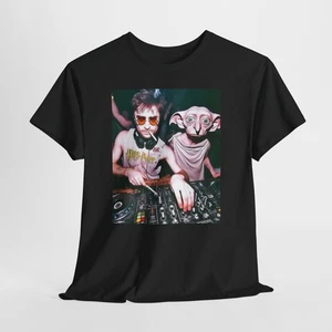DJ Harry and Dobby T-Shirt, Music Lover Gift, Harry Potter Fan Shirt, Magic - Picture 1 of 13