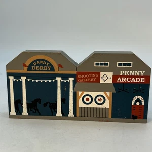The Cats Meow 1993 Shelf Sitters DERBY,Arcade,Shooting Gallery,Rail Road Signed - Picture 1 of 10