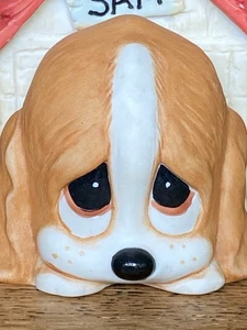 Statuina vintage Sad Sam cucciolo porcellana applausi 1981 cuccia uccellino - Foto 1 di 10