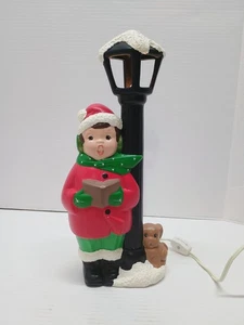 Vintage Weihnachtslieder und Hund Lampe Post Weihnachten Leuchtlampe 13" funktioniert! - Bild 1 von 6