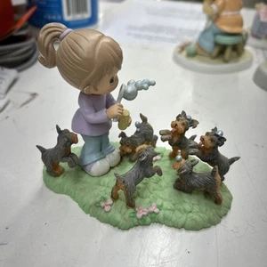 Precious Moments Yorkie “Bubbling With Joy And Laughter Furry Best Friends - Picture 1 of 6