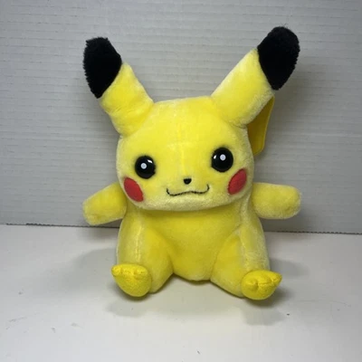 Vintage 8" Pokemon 1998 Nintendo Pikachu Plush Hasbro Game Freak Yellow - Image 1 of 4