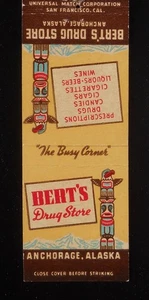 1950er TOTEMPFAHL Bert's Drogerie Süßigkeiten Zigarren Liköre Biere Weine Ankerplatz AK - Bild 1 von 2