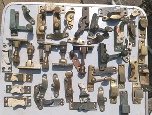 Vintage old Antique Brass Effect Sash Windows Latch Catch Lock rare £19.95 Each - Picture 1 of 7