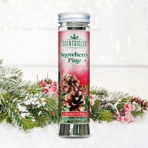 Scentsicles 6 Scented Christmas Tree Ornaments Hanging Sticks Snowberry Pine - Picture 1 of 9