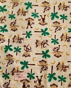 Snuggle Cotton Flannel Fabric Monkeys 1 yard - Picture 1 of 3