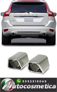 COPPIA TERMINALI VOLVO XC60 V60 S60 DAL 2000 IN POI - ACCIAIO INOX LOOK SPORTIVI - Imagen 1 de 1