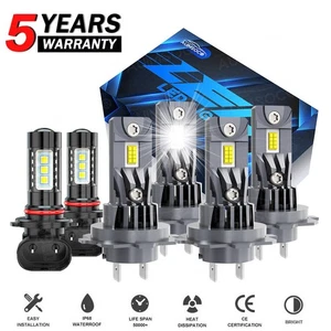 For Hyundai Tiburon 2003 2004 2005 2006 6x LED Headlights Fog Light Bulbs Kit - Picture 1 of 16