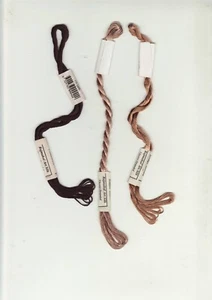 SILK THREAD FOR EMBROIDERY - Rajmahal Art - Viscose Stranded -- 3 BROWNS - Picture 1 of 1