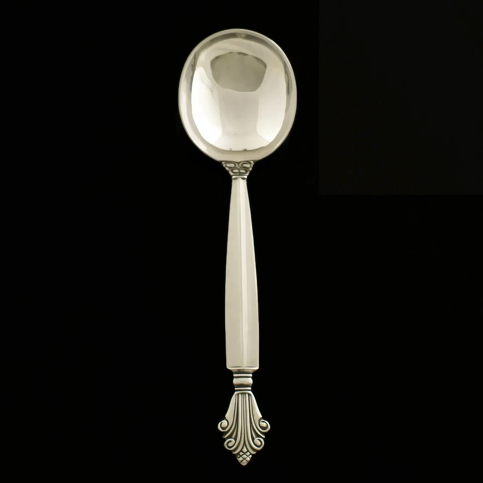 Cuchara caldo de plata esterlina Georg Jensen 053 - acanto/dronning - NUEVA Foto 1 de 1