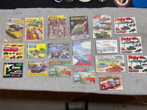 Vintage Lot of 18 Dinky Toy Catalogs from The late 1950's to the Early 1970's