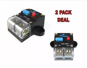 (2) piezas. Interruptor de circuito restablecible manual Audiopipe 200 amperios 12 voltios audio para automóvil - Imagen 1 de 2