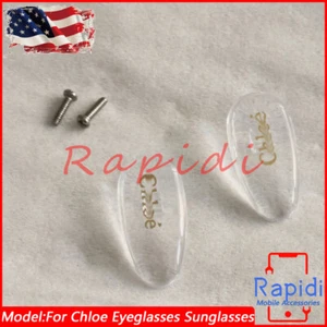 Set Screw-in Nose Pads Replace For Chloe Eyeglasses Sunglasses W/Screws - Picture 1 of 5