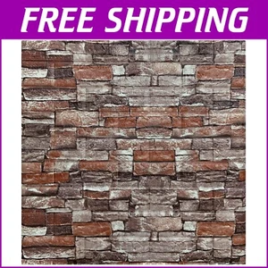 Retro Peel and Stick Foam Wall Panels - 10-Pack of 57 Sq.Ft for Stunning Decor - Picture 1 of 8