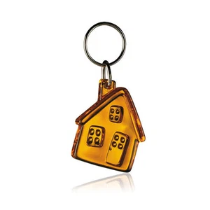 Gadget portachiavi forma CASA ARANCIONE agenzia immobiliare edilizia muratore - Foto 1 di 1