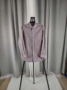 L.L. Bean Men's 100% Cotton Red, White, Blue Checkered Button Down Shirt Size M. - Picture 1 of 12