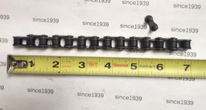 Cadena de rodillos de acero de servicio general #41 de 7" de longitud, cadena de rodillos de repuesto de 13 eslabones - Imagen 1 de 2