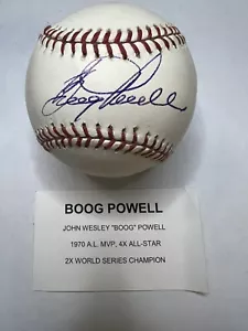 Boog Powell Tristar # 5038858 handsignierter OML Baseball mit Ultra Pro UV-Halter - Bild 1 von 7