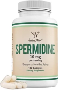 Double Wood Spermidine 10mg 120 Capsules – 99% Pure, Anti-Aging, Telomere Suppor - Picture 1 of 5