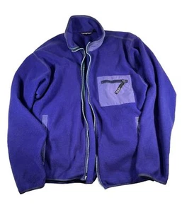 Vintage 90s Patagonia Fleece Jacket L Purple Polyester Made USA Flaws Please Read - Bild 1 von 12