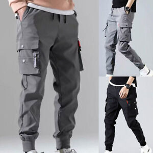 2022 Mens Hip Hop Harem Trousers Pants Cargo Joggers Streetwear Casual Pants NEW