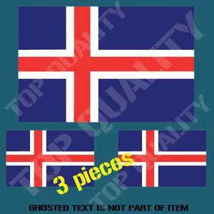 ICELAND ICLANDIC NATIONAL FLAG DECAL STICKER HARD HAT VEHICLE HELMET STICKERS - Bild 1 von 1