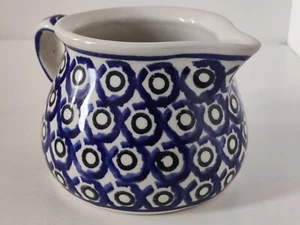 Vintage Boleslawiec Zaklady Bunzlau Style Polish Ceramic Pitcher C4 9 cm Height - Picture 1 of 8