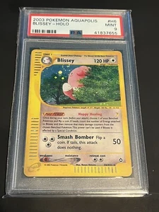 Aquapolis Blissey H6/H32 Holo Pokemon Card PSA 9 Mint Swirl E-reader Possible 10 - Picture 1 of 12