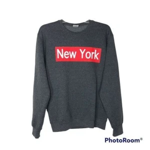 New York Jerzees Crew Neck Super Sweats Sweatshirt Small Gray Long Sleeve - Picture 1 of 10