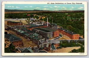 Postal Penitenciaría Estatal de Canon Ciudad Colorado Prisión Vista Aérea Lino - Imagen 1 de 2