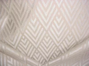 Dedar Milano Champagne Geometric Embroidered Wool Upholstery Fabric - Picture 1 of 4