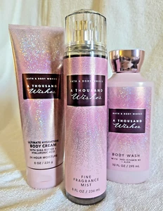 Bath and Body Works A THOUSAND WISHES 3 Piece Set - Picture 1 of 7