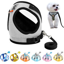 Breathable Mesh Dog Harness and Leash Set Reflective Cat Puppy Outdoor Walk Vest