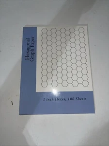 HEXAGONAL GRAPH PAPER: 1 INCH HEXES, 100 SHEETS By Paul M Fleury **BRAND NEW** - Picture 1 of 1