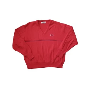 Vintage Titleist Collection Men Sweater Large Red V Neck The Antlers CC Logo USA - Picture 1 of 14