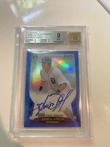 2013 Bowman Chrome BLUE Refractor Avisail Garcia RC Rookie AUTO 155/250 BGS 9 - Foto 1 di 2