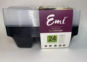 24 Pc 2-Section Food Storage Food Prep Set Of 11 Microwave Safe Bowls & 11 Lids - Picture 1 of 7