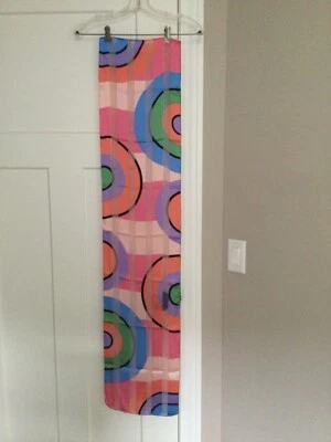 Jones New York Mujer Seda Cuello Bufanda 11X52 Pasteles Geométrico Preciosa Excelente Foto 1 de 4