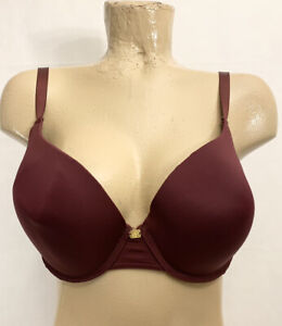 Adrienne Vittadini Maroon Bra Size 40 D 40D Underwires Padded Push Up