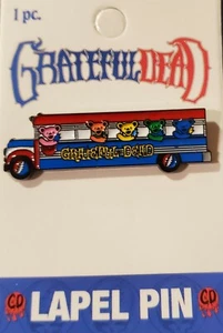 GRATEFUL DEAD - SCHOOL BUS / BEARS - LICENSED LAPEL PIN - Picture 1 of 1