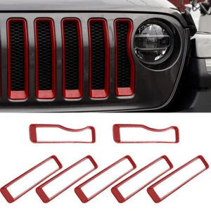 For 2018-2023 Jeep wrangler JL Accessorie Front Grill Grille Inserts Covers Trim - Picture 1 of 10
