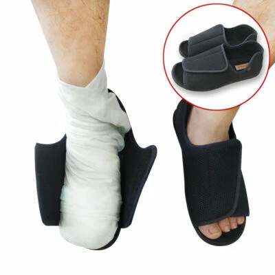 Men's Extra Wide Adjustable Diabetic Slippers, Comfort Sandals for Swollen Feet - Image 1 of 4
