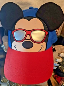 Disney Youth Kids Mickey Mouse Unisex White Red Blue Adjustable Hat Cap RN14750 - Picture 1 of 5