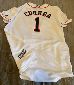 CARLOS CORREA Houston ASTROS Baseball MAJESTIC Cool Base Youth XL Jersey White