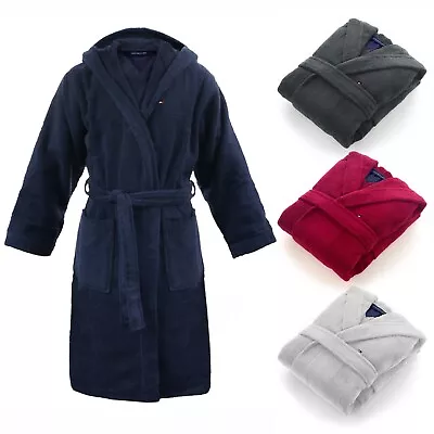 Accappatoio Tommy Hilfiger in spugna con cappuccio uomo donna taglia S M L XL - Image 1 of 2