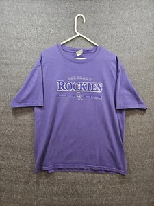 Mens Colorado Rockies Lee Sport Y2K T-shirt Size XL Used Condition FAST SHIPPING - Picture 1 of 7