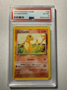 Pokemon 46/102 Charmander 1999 PSA 6 EX-MT - Imagen 1 de 1